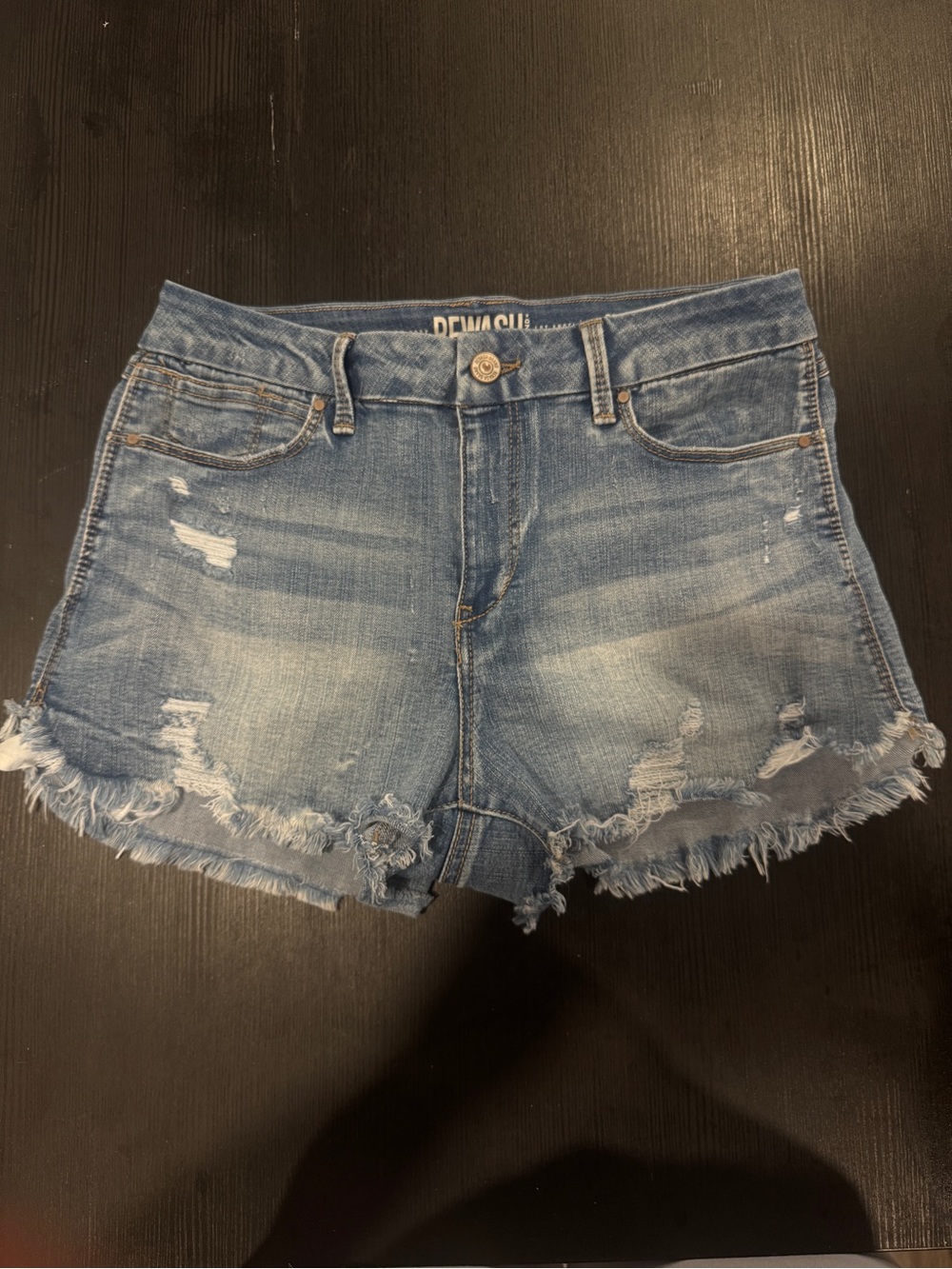 Rewash Light Blue Distressed Denim Cutoff Shorts